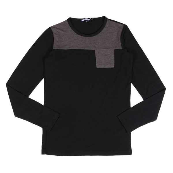 【M】 alessandro di lange アレッサンドロ・ディ・ランゲ Uのど首長袖プルオーバー TS01.56.001 黒いこと 黒 アクリル樹脂 並行輸入品 ラッピング無料 貨物輸送無料 32891-m