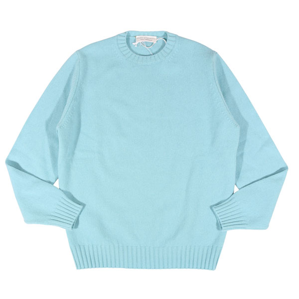 【50】 FILIPPO DE LAURENTIIS フィリッポ デ ラウレンティス 丸首セーター GC3ML WC7R スカイブルー ウール カシミヤ混 並行輸入品 ラッピング無料 送料無料 32981-50