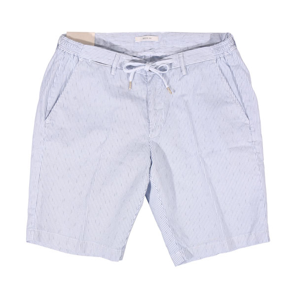 【52】 BRIGLIA ブリリア ハーフパンツ MALIBU-324072 スカイブルー ストライプ コットン リネン混 並行輸入品 ラッピング無料 送料無料 33053-52