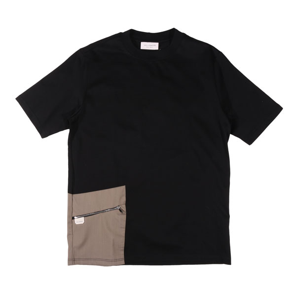 【S】 YES LONDON イエス ロンドン Uネック半袖Tシャツ XM4105 ブラック 黒 コットン 並行輸入品 ラッピング無料 送料無料 33131-s