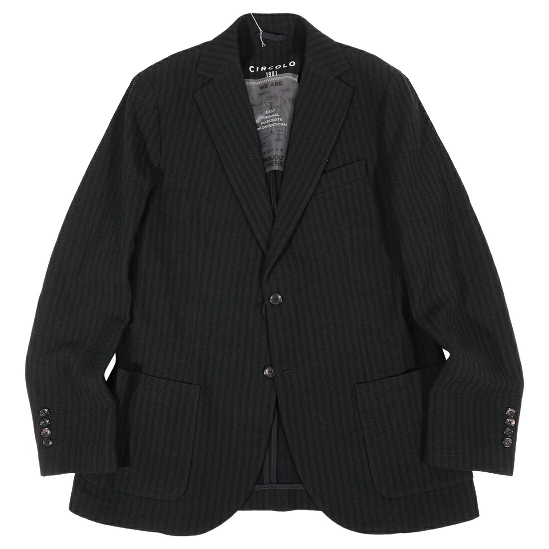 【百貨店SALE 20%OFF】【50】 CIRCOLO チルコロ 上衣 CN4132 緑であること 緑 縞模様 羊毛 並行輸入品 ラッピング無料 貨物輸送無料 34745-50