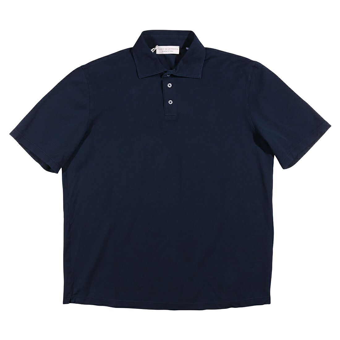 【50】 FILIPPO DE LAURENTIIS フィリッポ デ ラウレンティス 半袖ポロシャツ PLMC 000001 ネイビー 紺 コットン 並行輸入品 ラッピング無料 送料無料 35007-50｜Utsubo Stock