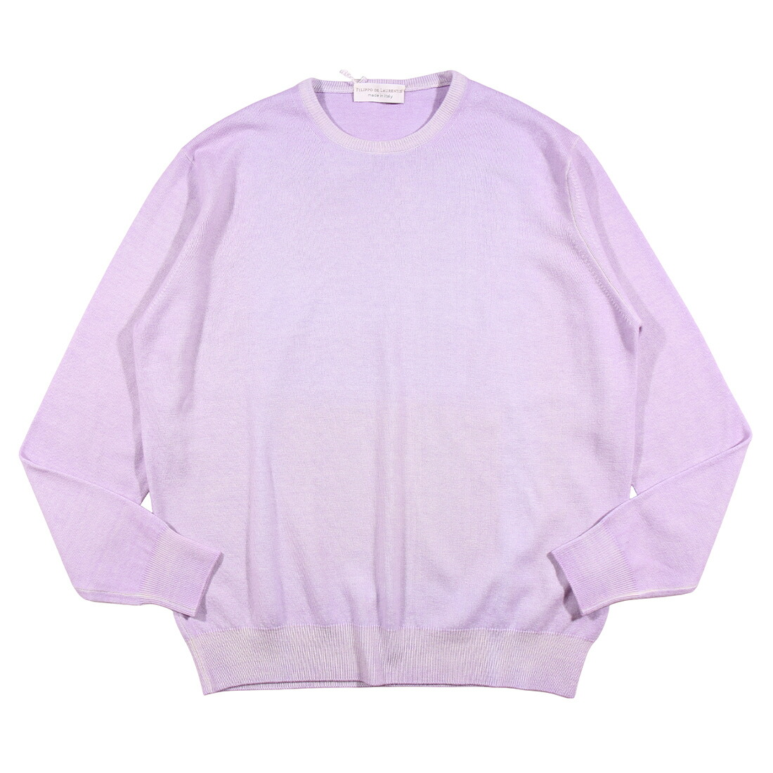 【54】 FILIPPO DE LAURENTIIS フィリッポ デ ラウレンティス 丸首セーター GCML 000001 パープル 紫 メリノウール ウールシルクカシミヤ 並行輸入品 ラッピング無料 送料無料 35028-54