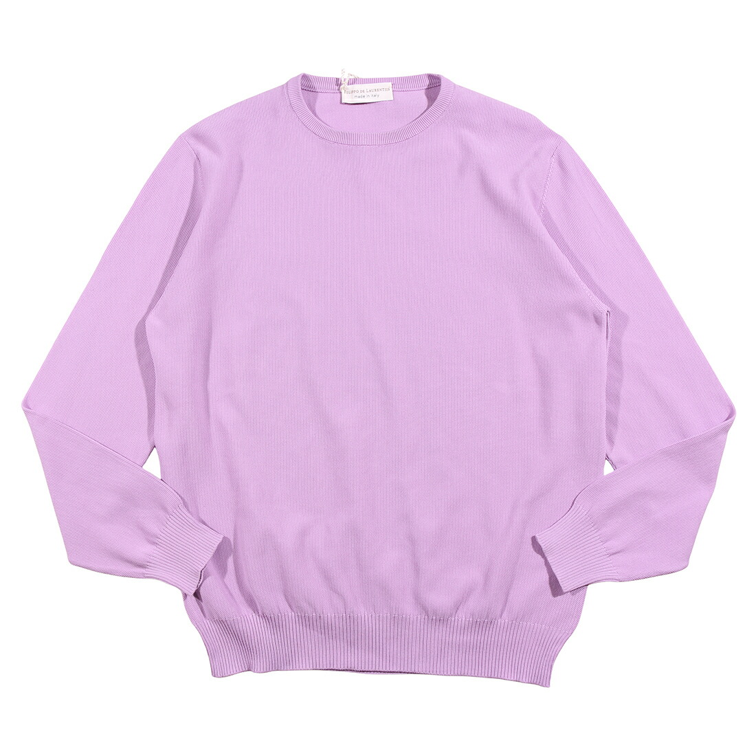 【52】 FILIPPO DE LAURENTIIS フィリッポ デ ラウレンティス 丸首セーター GCML 000001 パープル 紫 コットン 並行輸入品 ラッピング無料 送料無料 35029-52