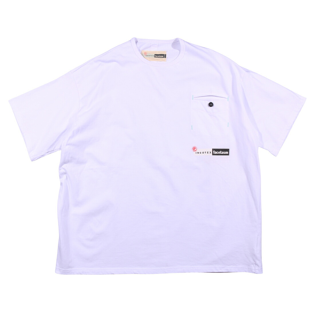 【M】 INCOTEX RED インコテックス レッド Uネック半袖Tシャツ 240289 291A ホワイト 白 コットン 並行輸入品 ラッピング無料 送料無料 35142-m