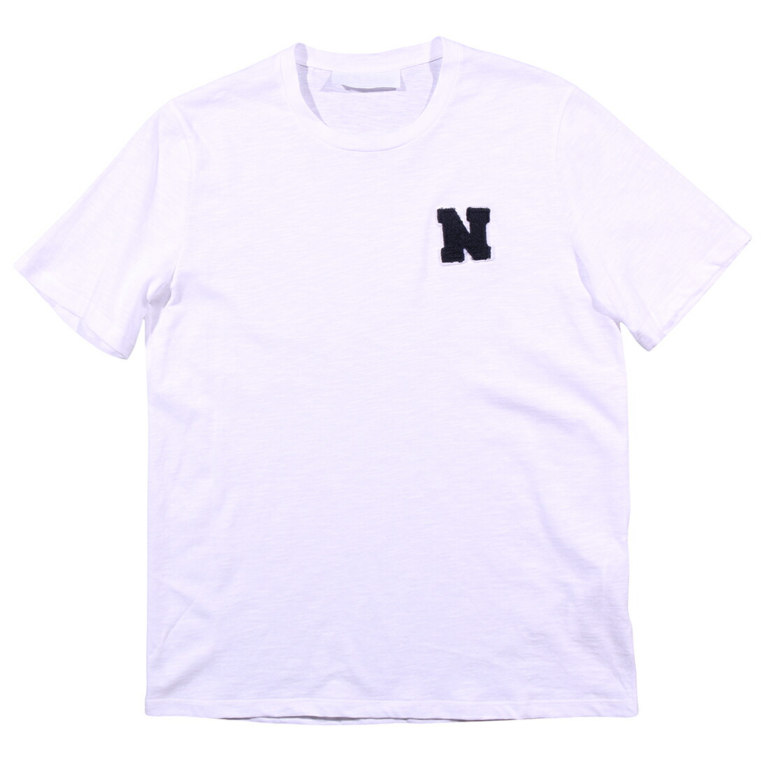 【XS】 NEIL BARRETT ニールバレット Uのど首半袖ティーシャツ NJT15813 N525P 白いこと 白 綿織物 並行輸入品 ラッピング無料 貨物輸送無料 35228-xs