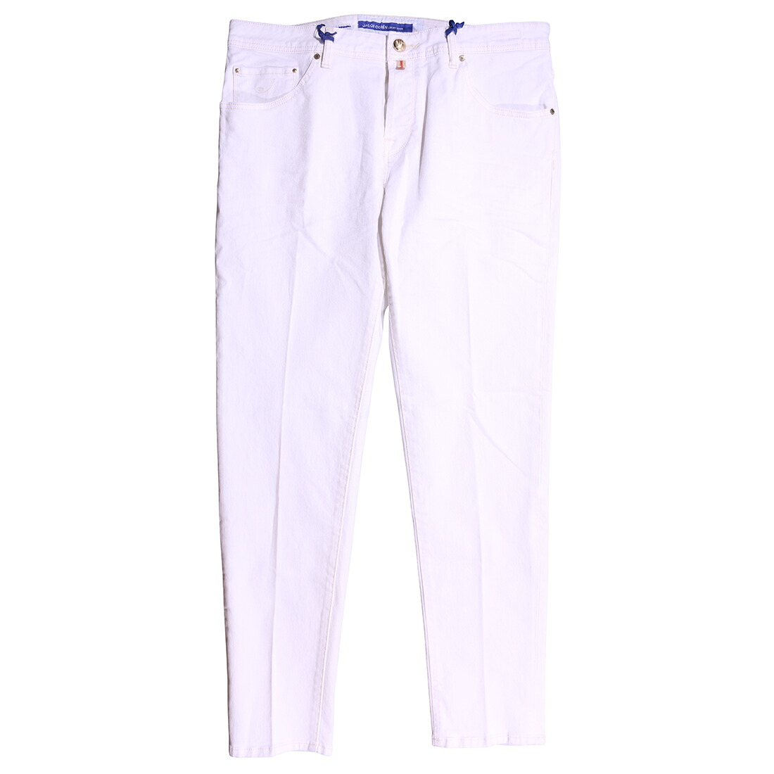 【37】 JACOB COHEN ヤコブコーエン ジーンズ CARROT SLIM FIT ホワイト 白 コットン 並行輸入品 ラッピング無料 送料無料 35247-37|Utsubo Stock