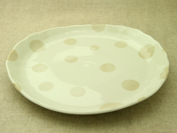 美濃焼　水玉食器10点セット 美濃焼】ブルードット 水玉 大皿 食器セット（合計4枚）【うつわ
