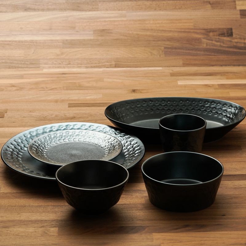 楽天市場】フラワースタンプ ブラック 黒 食器6点セット 送料無料 箱入