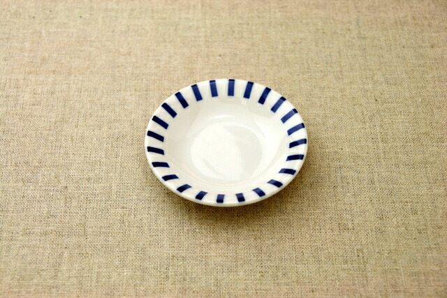 楽天市場】群青5柄 豆皿5柄セット 箱無し 水玉 渦 リーフ 十草 市松