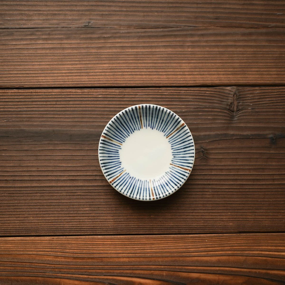 楽天市場】染十草 青色ストライプ 深め21cmプレート 6.8寸深皿