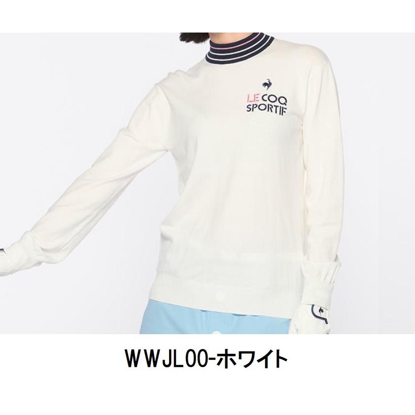 【送料無料】【le coq sportif 】ルコック レディース レディース ハイネックセーター ニットホワイト S サイズQGWWJL00レディス ゴルフウェアle coq sportif 【2630】｜MATA打太郎ゴルフ