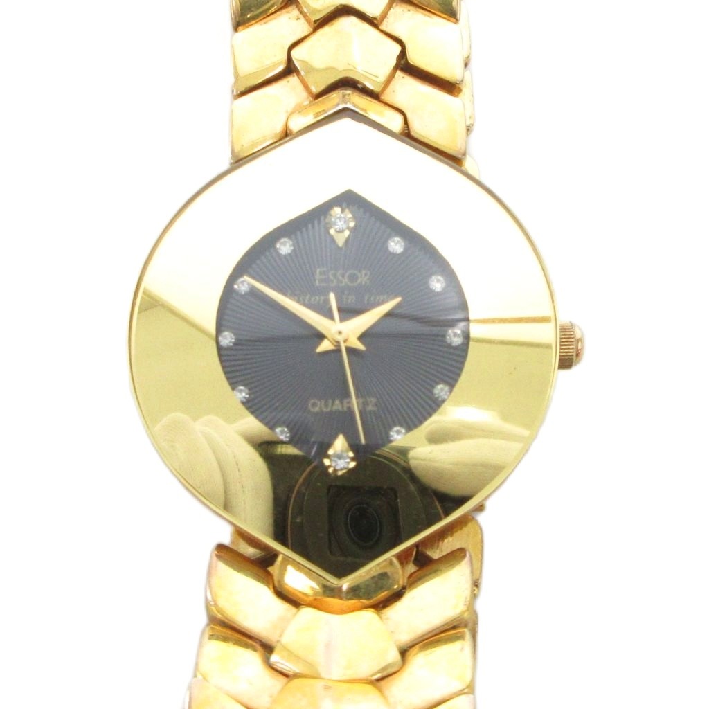 美品・レア】H.Stern エイチ・スターン 腕時計 ネイビー×ゴールド H