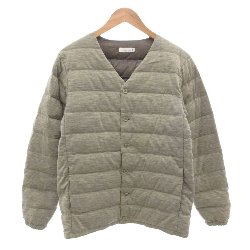 【中古】ナナミカ nanamica INNER DOWN JACKET インナーダウンジャケット ウール S グレー Vネック キルティング /FF メンズ 【ベクトル 古着】 251029