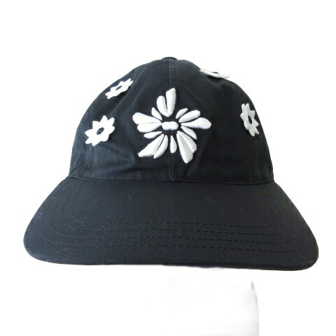 【中古】未使用品 ニックギア NICK GEAR タグ付き 3D Flower Logo Cap キャップ 帽子 フラワー刺繍 黒 F メンズ 【ベクトル 古着】 251119
