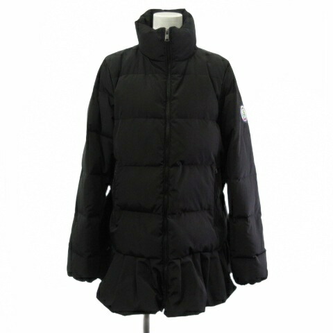 【中古】ミスジェイ MISS J ラピーヌ ダウンコート フリル ジップアップ 黒 ブラック 40 【ベクトル 古着】 251126｜ブランド古着の買取販売ベクトル