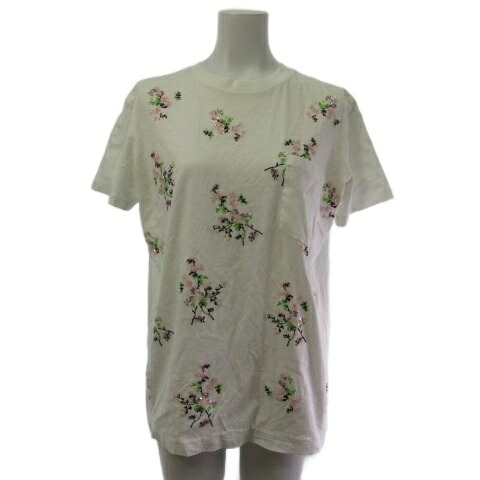 【中古】プラダ PRADA 花柄 スパンコール 半袖 Ｔシャツ カットソー ☆AA★ レディース 【ベクター 古着】 260520