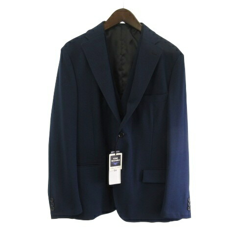 【中古】ヒロココシノ HIROKO KOSHINO hiroko koshino homme タグ付き テーラードジャケット ベスト 2P セット シングル ネイビー 紺 100BB5 メンズ 【ベクトル 古着】 260203