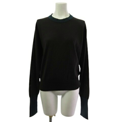 【中古】ジョンスメドレー JOHN SMEDLEY 編み物 スウェーター 色彩設計 羊毛 ティーシャツ 赤銅色 緑であること S  レディース 【ベクター 古着】 260314