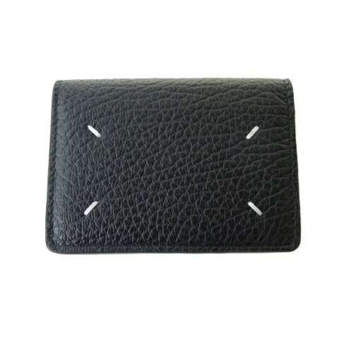 【中古】メゾンマルジェラ 11 Maison Margiela 11 美品 S36UI0416 P4455 三つ折り札入れ コンパクトウォレット なめし革 黒 黒いこと  メンズ レディース 【ベクター 古着】 260424