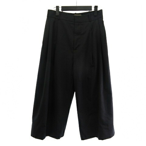 【中古】マルニ MARNI タック 広広としたズボン下 クロップド 羊毛 薄墨色 38  レディース 【ベクター 古着】 260506