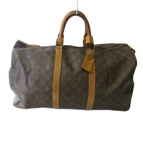 【中古】ルイヴィトン LOUIS VUITTON M41426 モノグラム キーポル50 ボストンバッグ 周遊御徒面子 旅する鞄 赤銅色 ☆AA★ メンズ レディース 【ベクター 古着】 260516