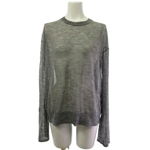 【中古】LH25A-KN040 ローヘン SLASH CUFF SHEER KNIT ニットソー シースルー 長袖 グレー F レディース 【ベクトル 古着】 260519|ブランド古着の買取販売ベクトル