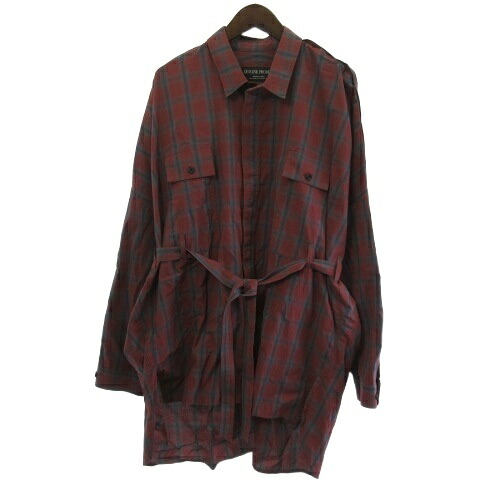 【中古】論説文 ESSAY ES16SH-02 DRAPE SHIRT 綿織物 大層らしい プルオーバー 照合のしるし オレンジ色 薄墨色 3  【ベクター 古着】 260527