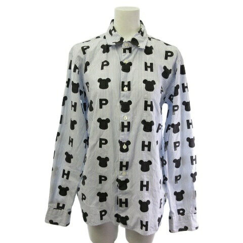 【中古】コムデギャルソンオムプリュス COMME des GARCONS HOMME PLUS シャツ 長袖 ストライプ 総柄 ブルー XS メンズ 【ベクトル 古着】 260530｜ブランド古着の買取販売ベクトル