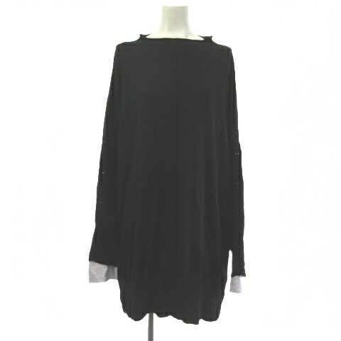 【中古】ワイズ Y's SHIRT SLEEVE LINING JERSEY KNIT DRESS ニット ワンピース 長袖 YY-K69-246 ブラック M レディース 【ベクトル 古着】 260628|ブランド古着の買取販売ベクトル