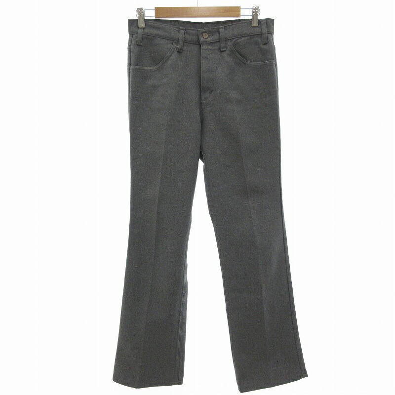 Vintage〈スタプレ ワイドスラックス 70s~ TALON ブラック〉 80's~ Vintage Navy Slacks Rocket Talon 80年代 ネイビー 紺