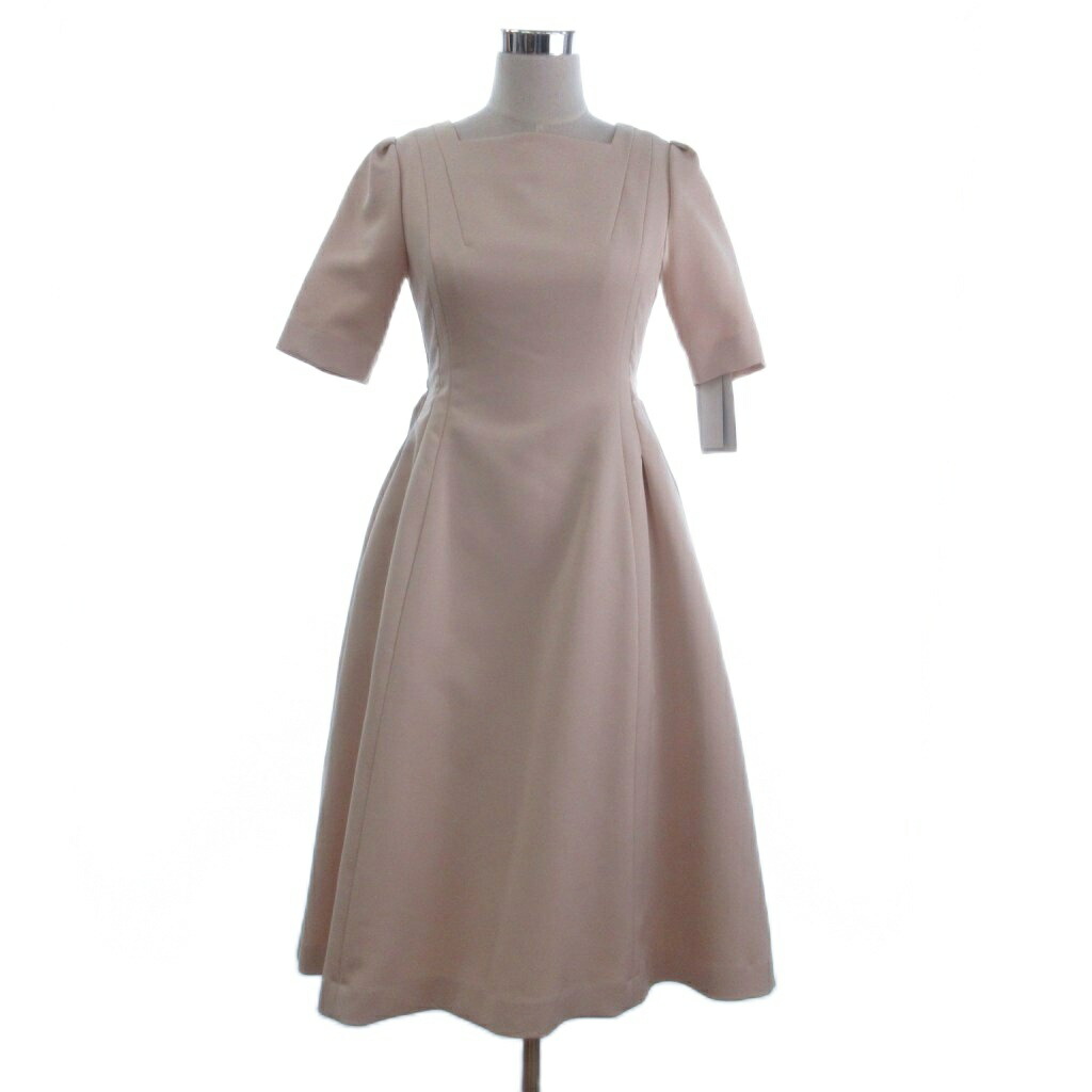 【中古】未使用品 セルフォード CELFORD タグ付き トリプルクロスフレアワンピース 半袖 ロング丈 CWF0194030 ベージュ 38 レディース 【ベクトル 古着】 250923