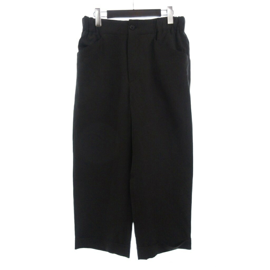【中古】マーガレットハウエル MARGARET HOWELL パンツ スラックス ダブル仕上げ ジップフライ 578-4143008 ウール リネン混 焦げ茶 ダークブラウン 2 レディース 【ベクトル 古着】 251201