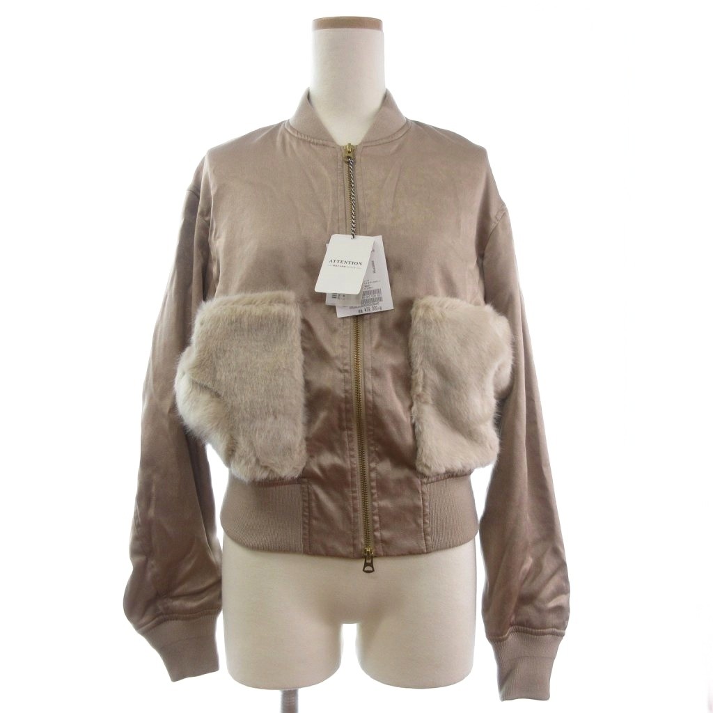 【中古】シティショップ CITYSHOP タグ付き ブルゾン 長袖 フェイクファー 17-011-042-1001-3-0 ベージュ 36 ■TC レディース 【ベクトル 古着】 260203