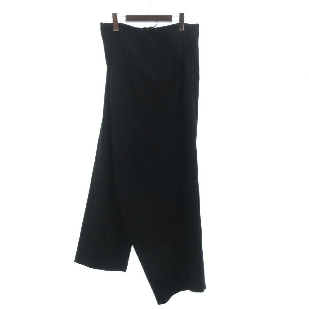 【中古】ヨウジヤマモト YOHJI YAMAMOTO デザインパンツ アシンメトリー 変形 FY-P05-900 黒 ブラック 1 ■GY35 メンズ 【ベクトル 古着】 260205