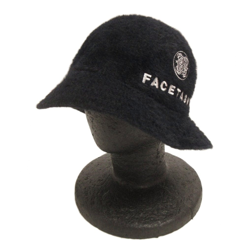 【中古】カンゴール KANGOL ファセッタズム FACETASM FURGORA CASUALハット バケットハット 帽子 シャギー ロゴ 刺繍 黒 ブラック レディース 【ベクトル 古着】 260226