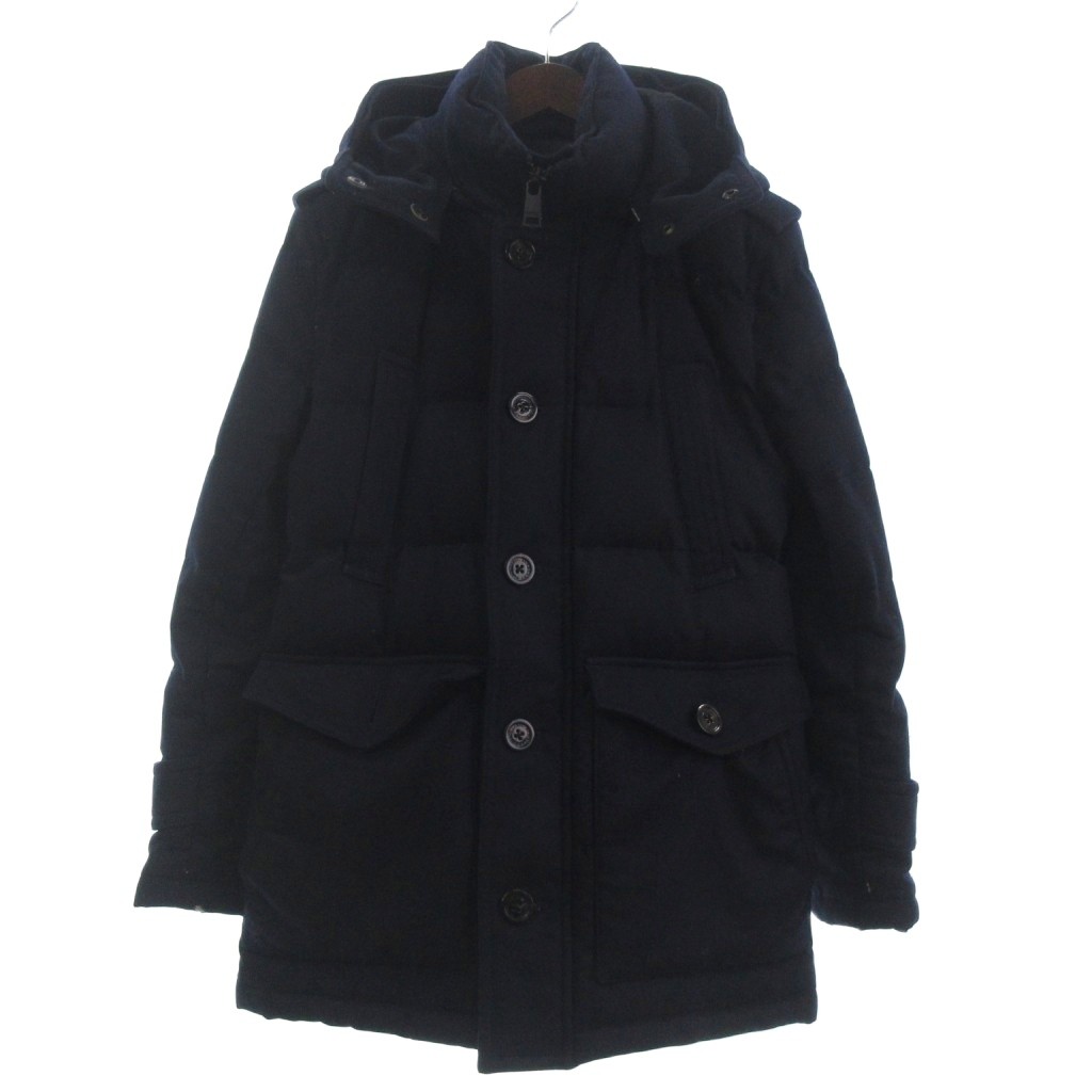 【中古】バーバリーブラックレーベル BURBERRY BLACK LABEL 落ちこむ上衣 長袖 ボンネット 紺 米国海軍 M メンズ 【ベクター 古着】 260303