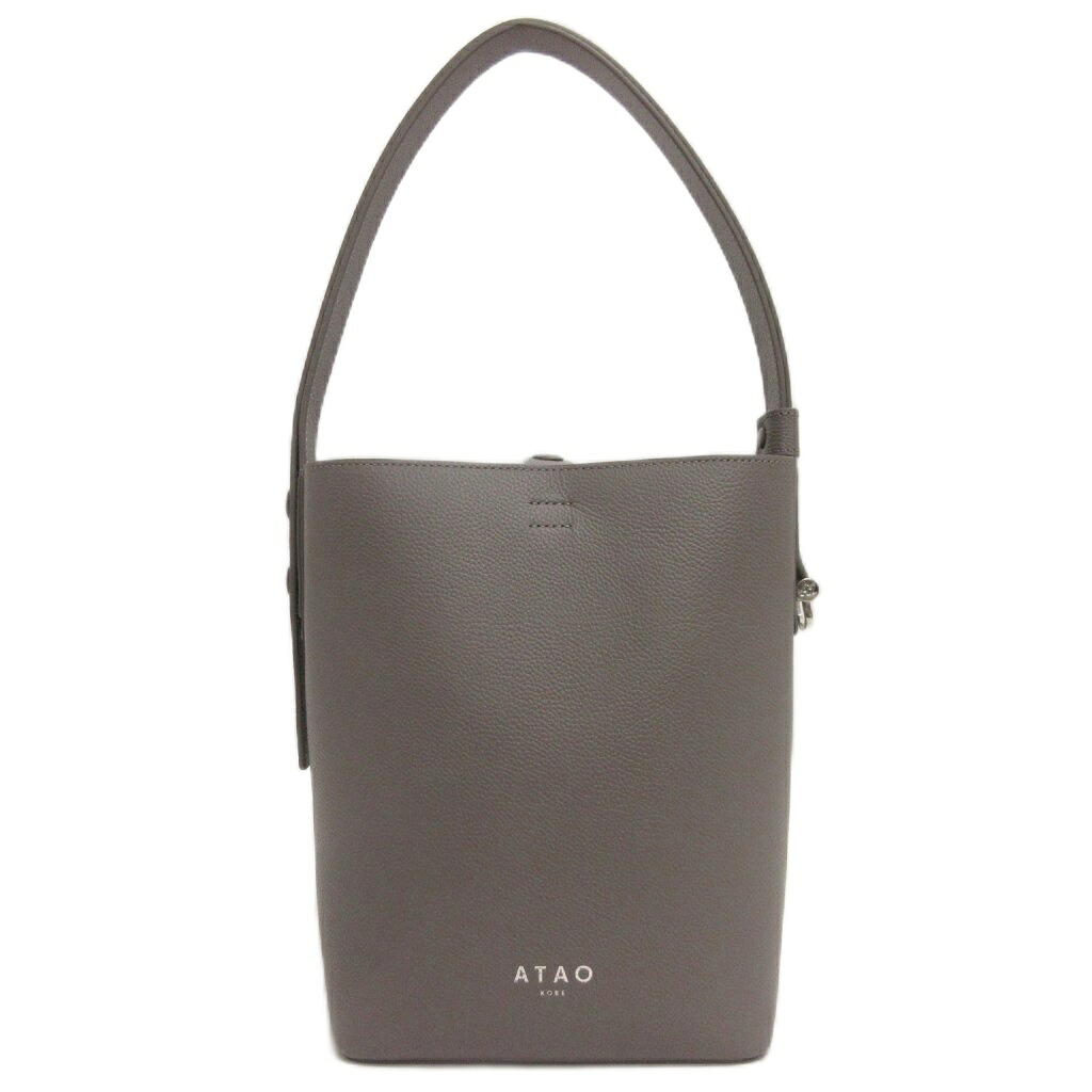 【中古】アタオ ATAO プットオン ハンサムなバケツトートバッグ レザー グレー レディース 【ベクトル 古着】 260313