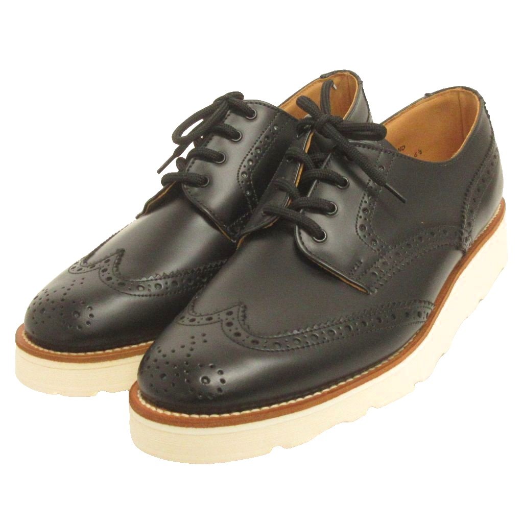 【中古】未使用品 ジョージコックス GEORGE COX Footwear レザーシューズ ビジネス ドレス ウイングチップ メダリオン 黒 ブラック 6.5 メンズ 【ベクトル 古着】 260325