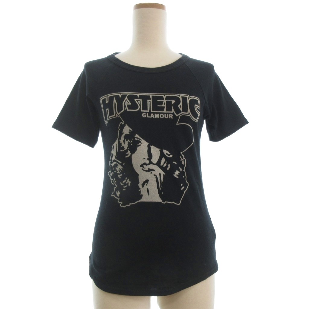 【中古】ヒステリックグラマー HYSTERIC GLAMOUR Ｔシャツ カットソー 半袖 ガール コットン 2CT-5970 黒 ブラック F レディース 【ベクトル 古着】 260409