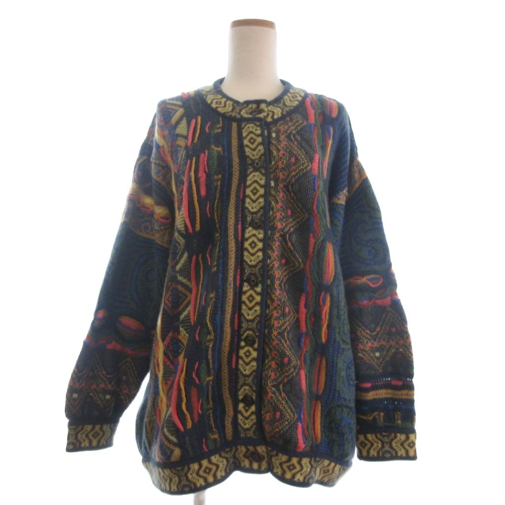 【中古】クージー COOGI カシミール 編み物ジレー 長袖 マルチ色つや S レディース 【ベクター 古着】 260409