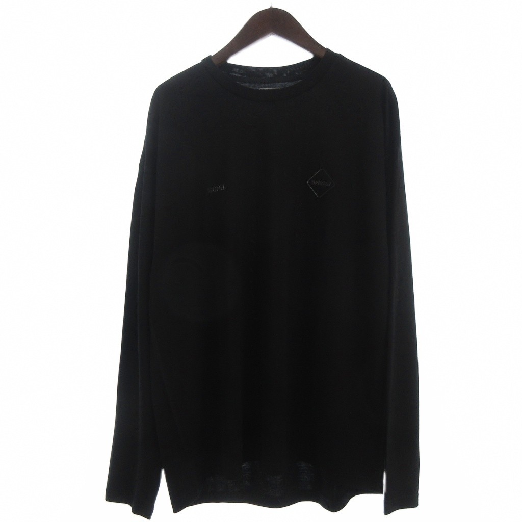 【中古】エフシーレアルブリストル F.C.Real Bristol FCRB 美品 WOOL BLEND AUTHENTIC TOP プルオーバー カットソー 長袖 FCRB-252066 黒 黒いこと XL メンズ 【ベクター 古着】 260411