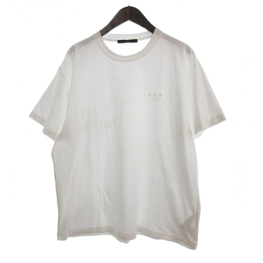 【中古】タトラス TATRAS GLUTO ショートスリーブTシャツ カットソー 半袖 刺繍 MTIN25S8193-M 白 ホワイト 04 メンズ 【ベクトル 古着】 260411