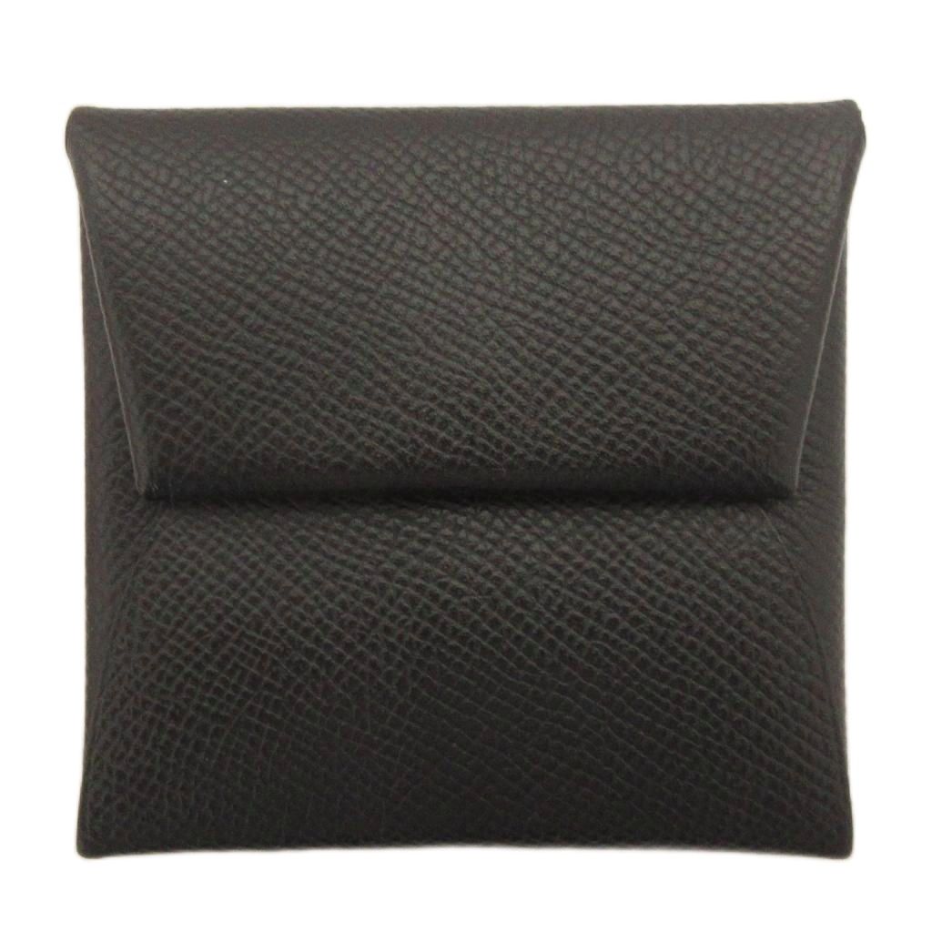 【中古】エルメス HERMES バスティア コインケース 御釣り入れ 札入れ なめし革 H041054CK 黒 黒いこと ウォレット ☆AA★ メンズ 【ベクター 古着】 260422