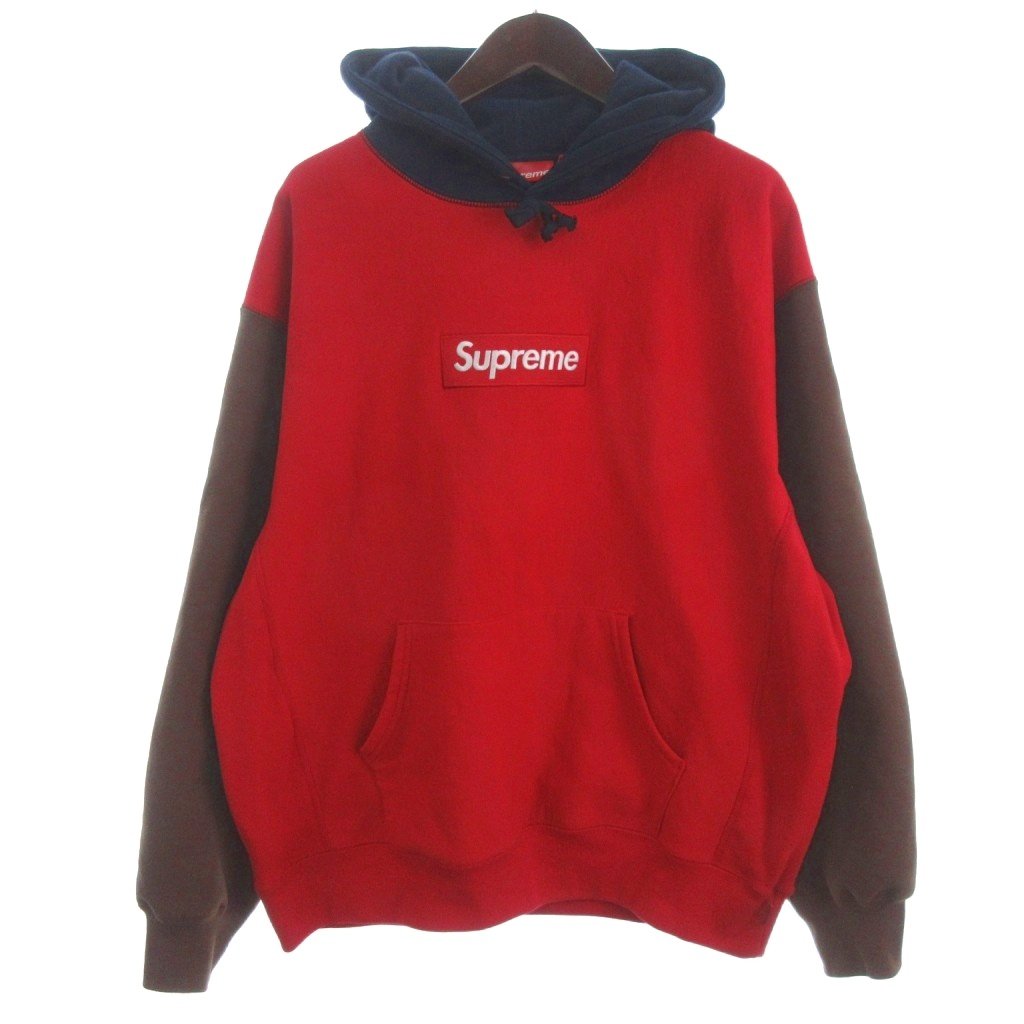 【中古】シュプリーム SUPREME Box Logo Hooded Sweatshirt パーカー 汗水 ティーシャツ 長袖 裏起毛 マルチ色つや L メンズ 【ベクター 古着】 260421
