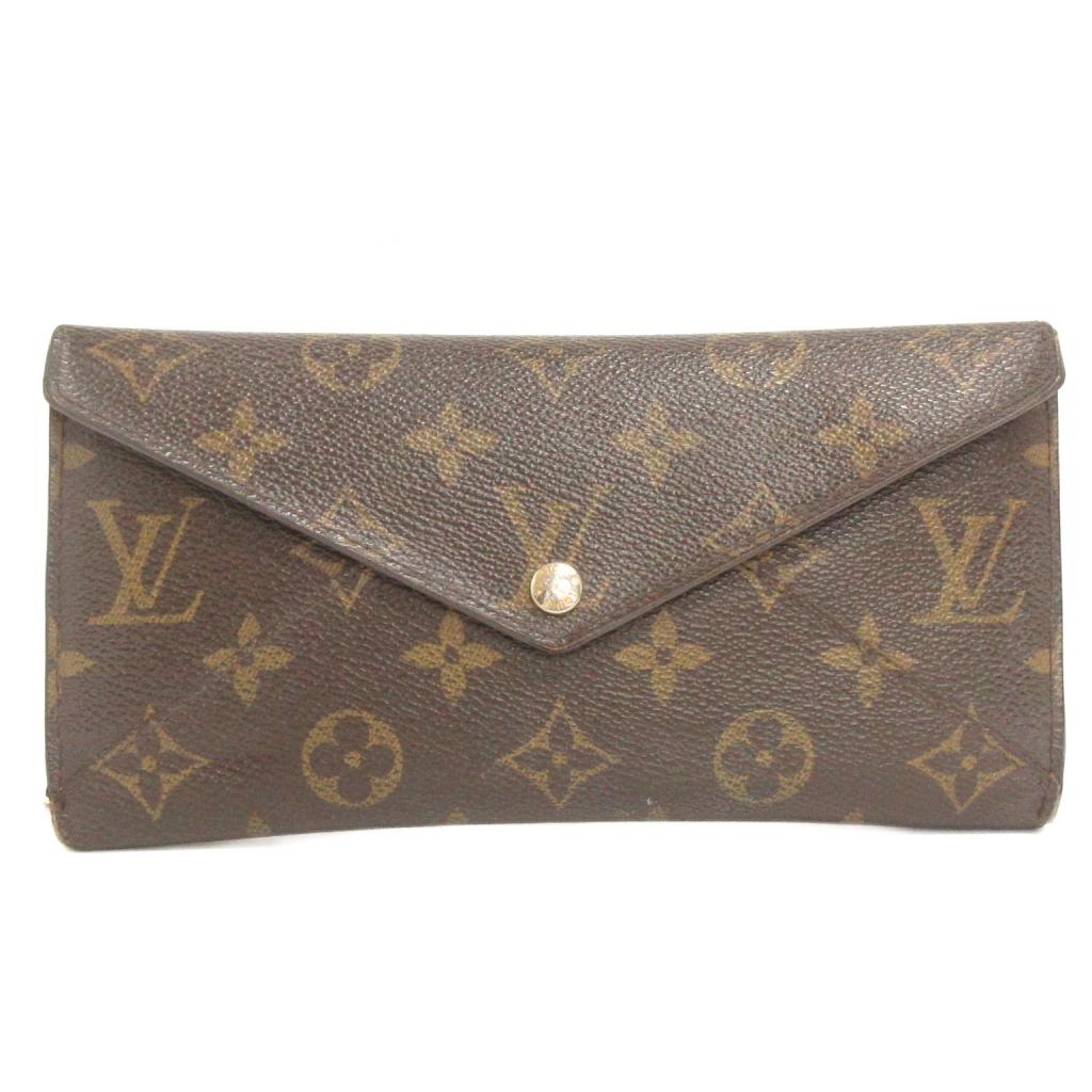 【中古】ルイヴィトン LOUIS VUITTON モノグラム ポルトフォイユ オリガミ ロン M40487 長金入れ ウォレット 二つ折り 茶 赤銅色 レディース 【ベクター 古着】 260507