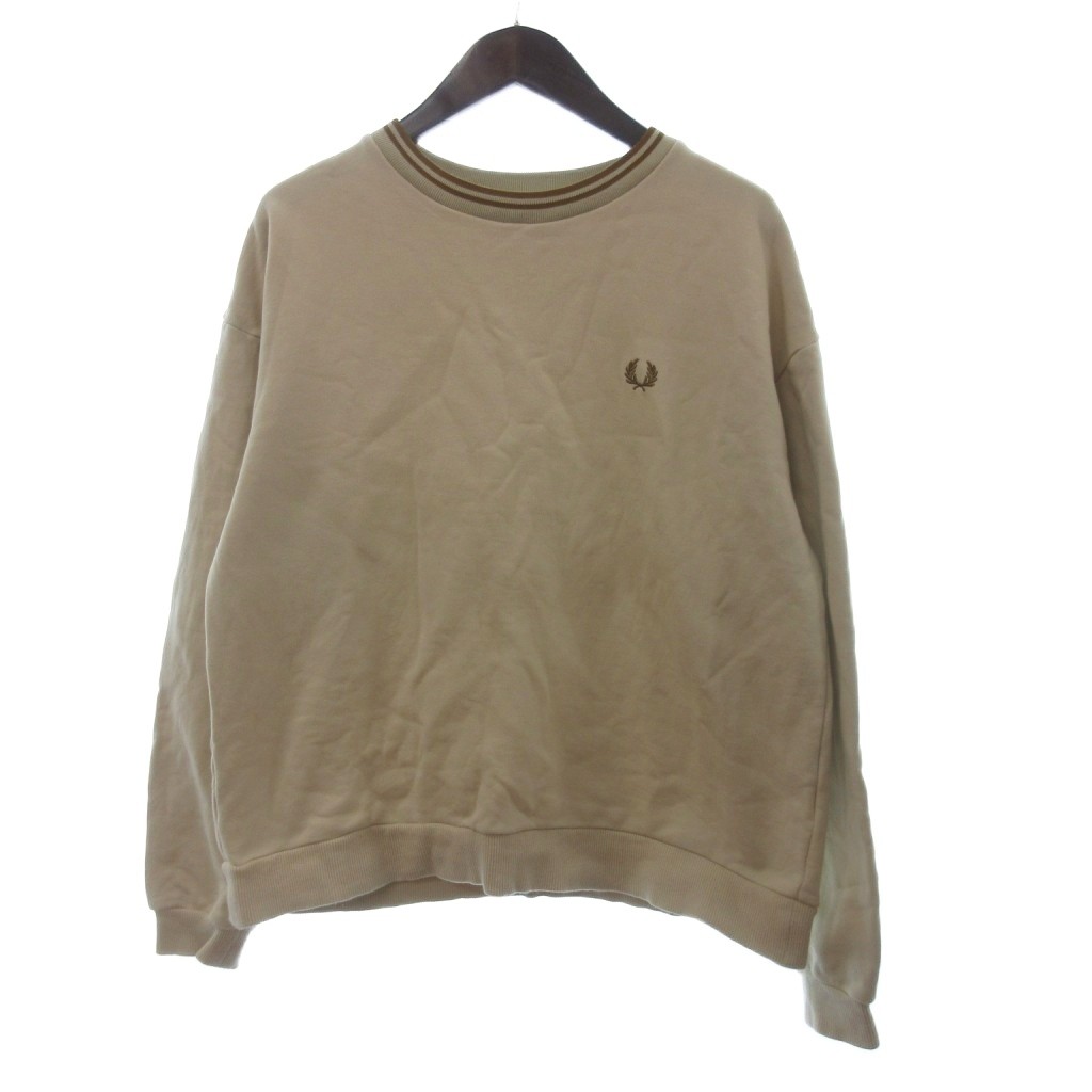 【中古】フレッドペリー FRED PERRY for JOURNAL STANDARD 別注 調教師 汗水 長袖 裏起毛 象牙色 L メンズ 【ベクター 古着】 260509