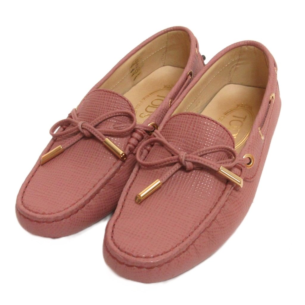 【中古】トッズ TOD'S ドライビングシューズ モカシン リボン レザー ピンク 34 レディース 【ベクトル 古着】 260718｜ブランド古着の買取販売ベクトル