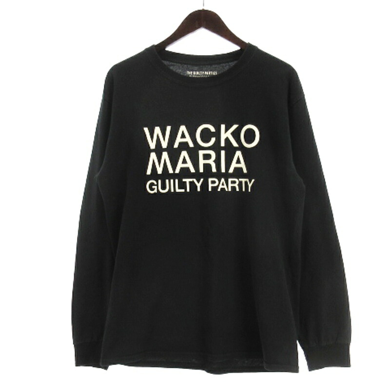 WACKO MARIA★ブラック ウォッシュド クルーネック 長袖 Tシャツ WACKO MARIA (ワコマリア) CREW NECK LONG SLEEVE T-SHIRT (TYPE