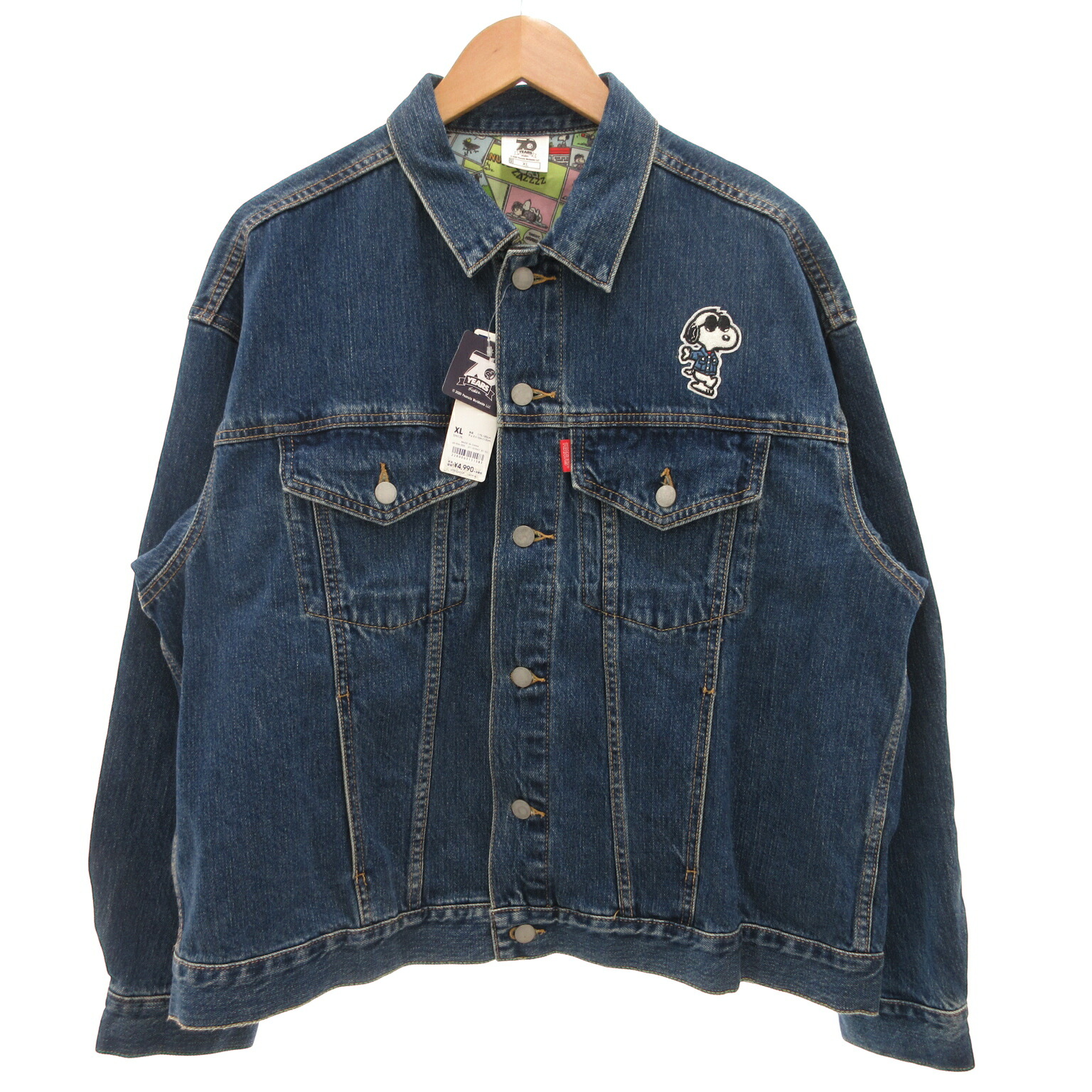 【新品】【希少】GREEN CLUBS スヌーピー デニム ジャケット XL 新品】【希少】GREEN CLUBS スヌーピー デニム ジャケット XL
